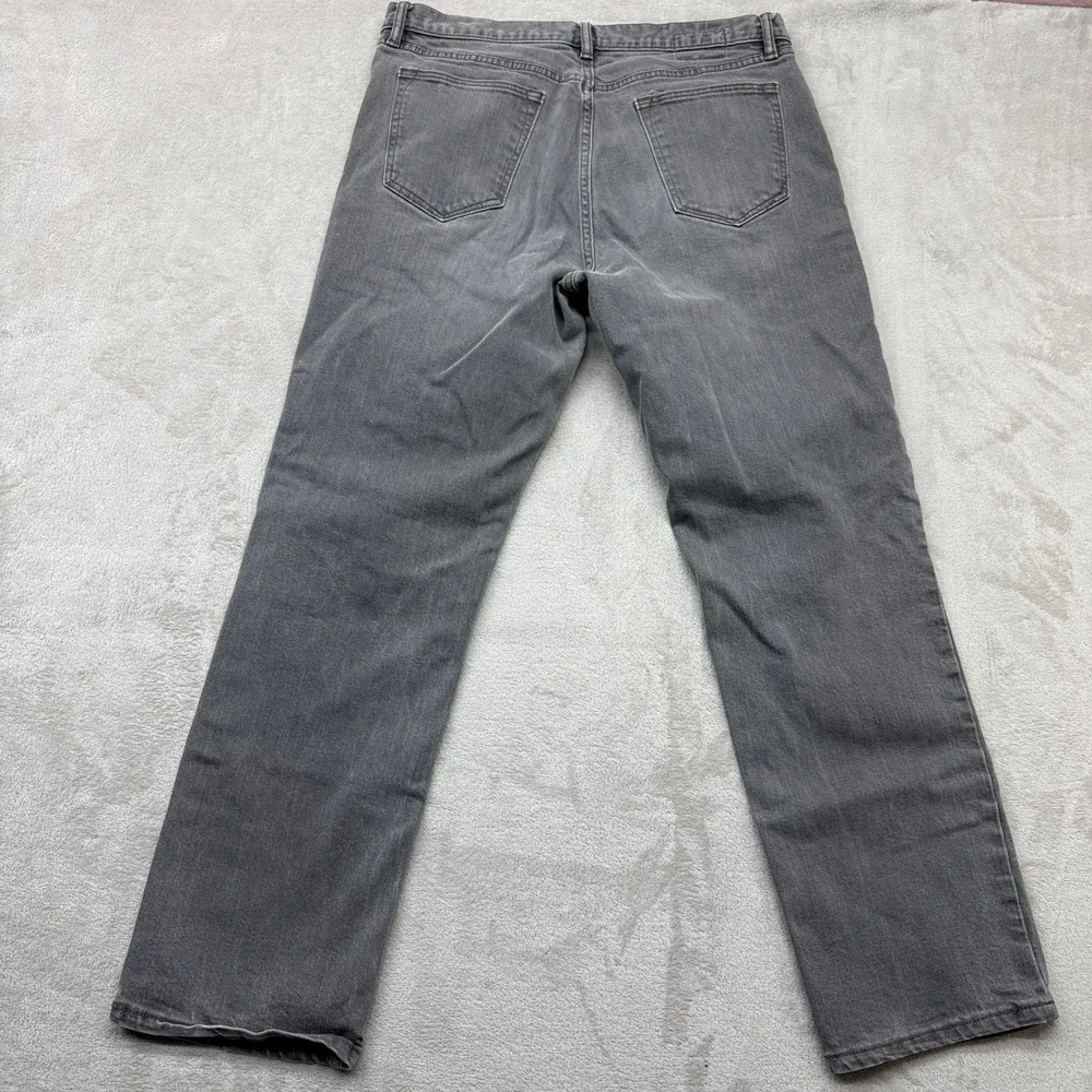 Banana Republic Straight Fit Mens Jeans 35x32 Charcoal Gray Stretch Denim Preppy